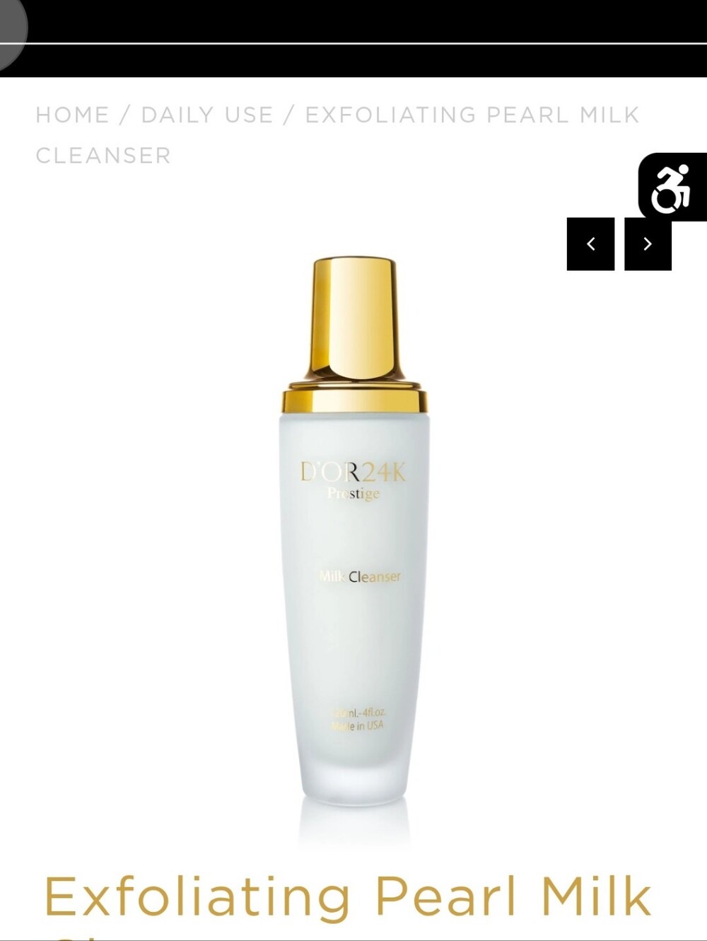 ✨ NIB D'OR24K Prestige Exfoliating Pearl Face Cleanser Luxury Skincare ✨